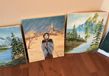 14 Stretched Canvas On Wood, Painted But Could Be Painted Over - thumbnail 4 of 6