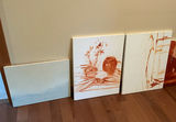 14 More Canvases, Stretched on Wood, Ready To Be painted Over - thumbnail 2 of 5