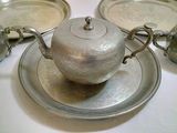 Antique Kut HIng Swatow Pewter Tea Set, trays - thumbnail 2 of 11