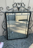 Burnished Silver Metal Framed Mirror - thumbnail 1 of 3
