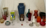 Beautiful collection of ceramic and glass vases - thumbnail 1 of 4