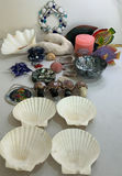 Coastal Themed Decorative Shells, Fish Figurines, and Glass Decor Assortment - thumbnail 1 of 9