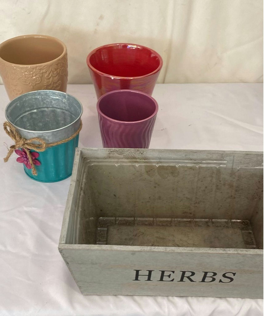 Assorted Planters, Decorative Pots, and Artificial Plant Decor - image 6 of 11