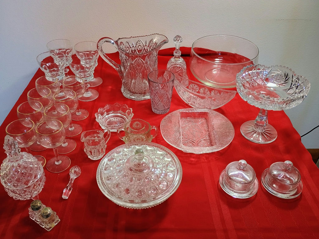 Assorted Crystal and Glass Serving Pieces and Stemware - image 1 of 13