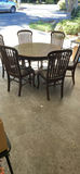 Antique Dining Table and 6 Chairs - thumbnail 1 of 25
