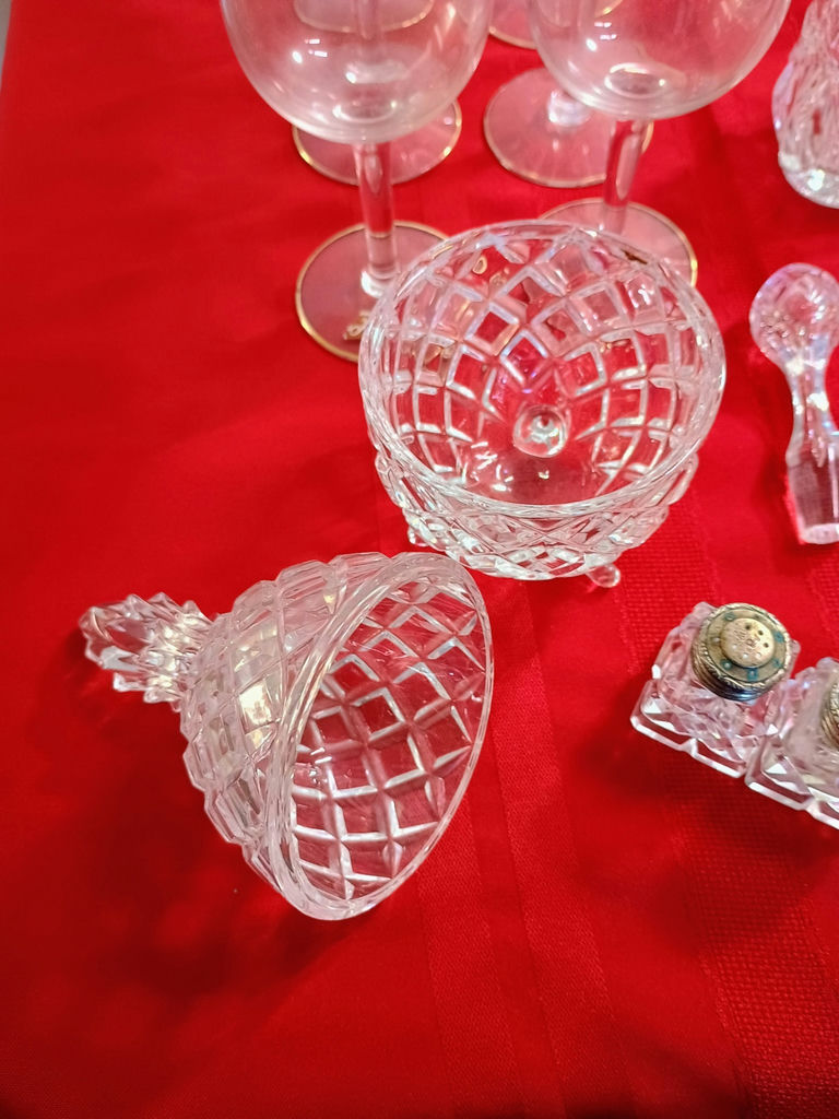 Assorted Crystal and Glass Serving Pieces and Stemware - image 10 of 13