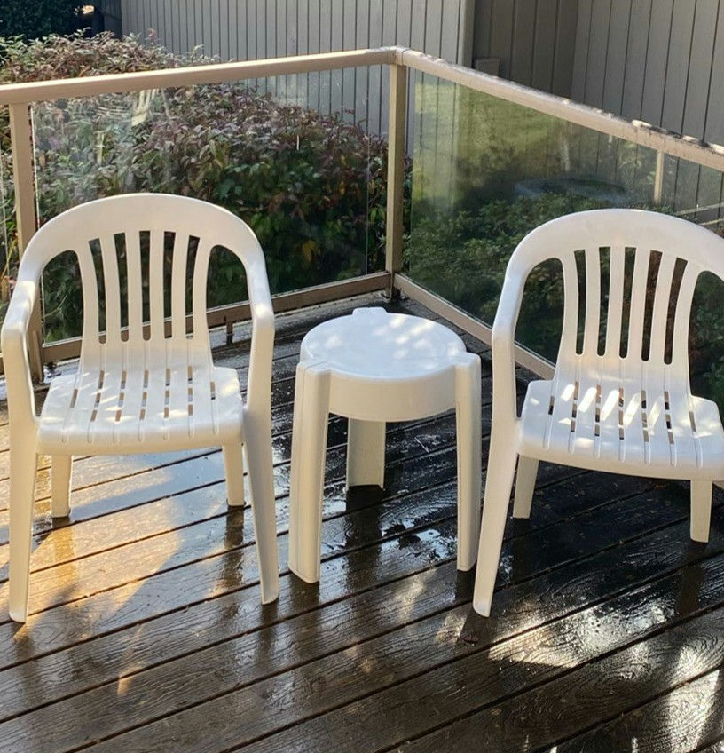 Lightweight Patio Chairs and Table - image 1 of 4