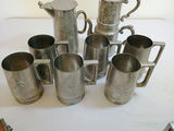 Antique Kut Hing Engraved Pewter Dragon Drinkware Set/Boxes - thumbnail 14 of 15