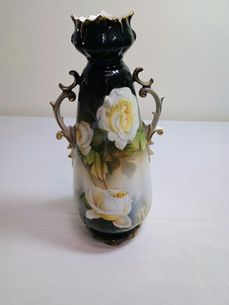 Antique Painted glass and ceramics - image 2 of 13