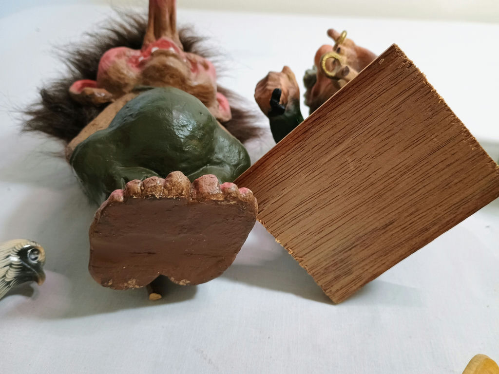 Assorted Norwegian holiday decorations and wooden crafts - image 8 of 10