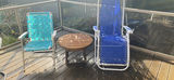 Lounging Patio Chair, Upright Chair and Cedar Table - thumbnail 1 of 6