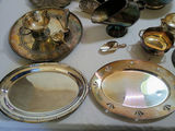 Assorted Silverplate Serving Trays, Bowls, and Tableware - thumbnail 2 of 14