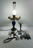 Vintage Table Lamp and Assorted Metal Decorative Items - thumbnail 1 of 9