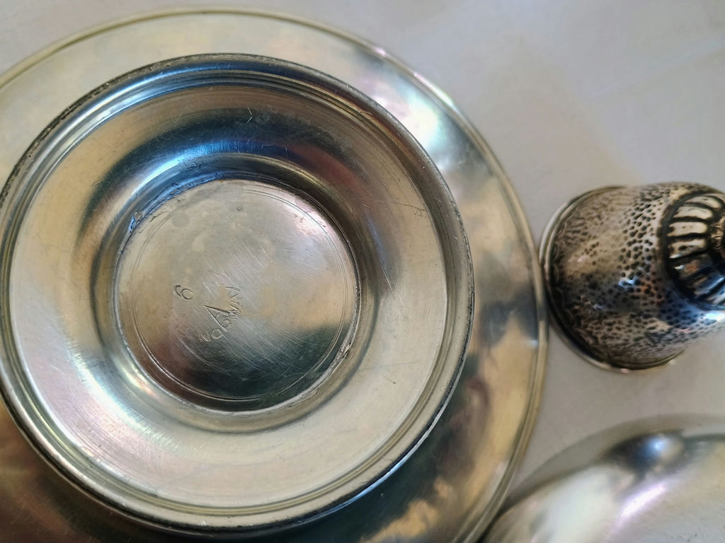 Antique Norwegian Pewter serving dishes and decor - image 12 of 12