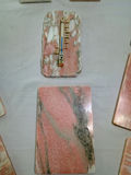 Pink Marble Bread Plates with Marble Lamp and Holders - thumbnail 6 of 8