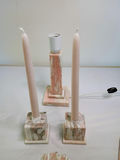Pink Marble Bread Plates with Marble Lamp and Holders - thumbnail 7 of 8