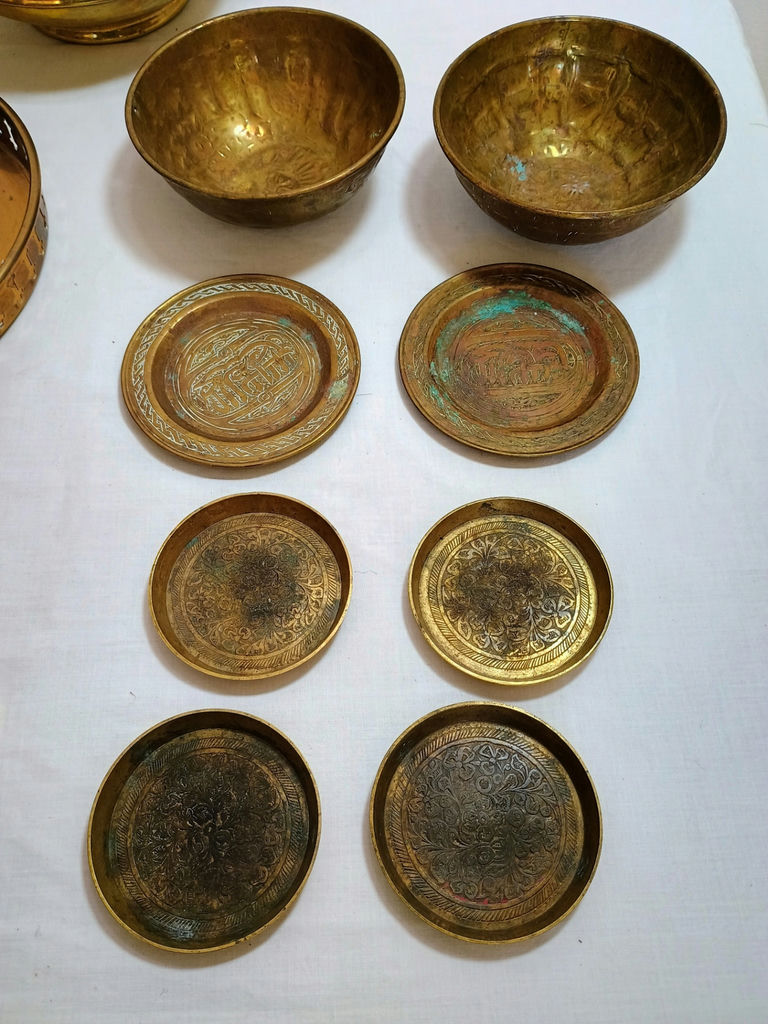 Assorted Norwegian Brass Decorative Bowls, Trays, and Candle Holders - image 2 of 12
