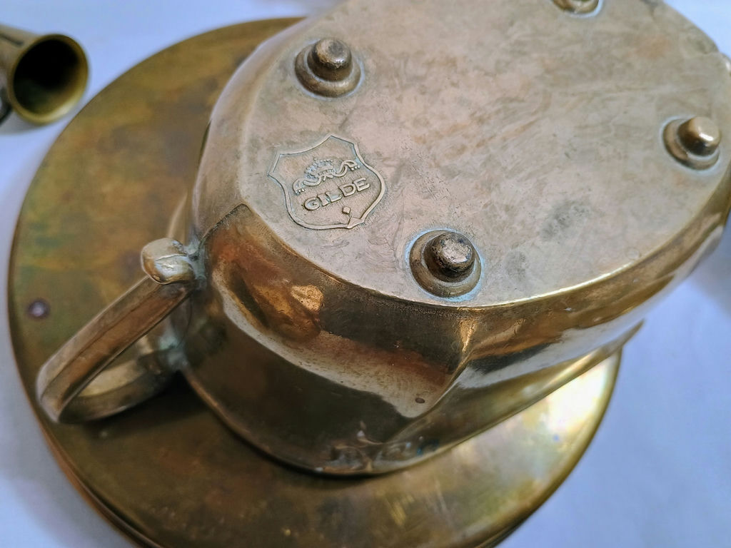 Assorted Norwegian Brass Decorative Bowls, Trays, and Candle Holders - image 12 of 12