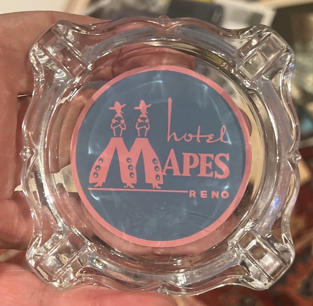 3 casino and gentlemen’s club Painted Glass ashtrays 1950s Like New - image 3 of 4