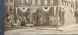 Cabinet Photo Holiday decorated small city building and general store about 1900 American flags - thumbnail 4 of 5