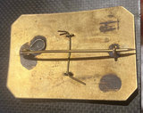 1870s US Military Brass Clipped Corner Chest Plate with Monogram - thumbnail 2 of 2