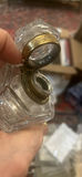 Leaded Crystal Ink Well 19th Cut Glass and Gold Gilt - thumbnail 7 of 10