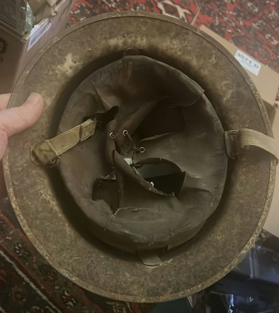 WWI US Army Military Soldier Helmet - image 7 of 7