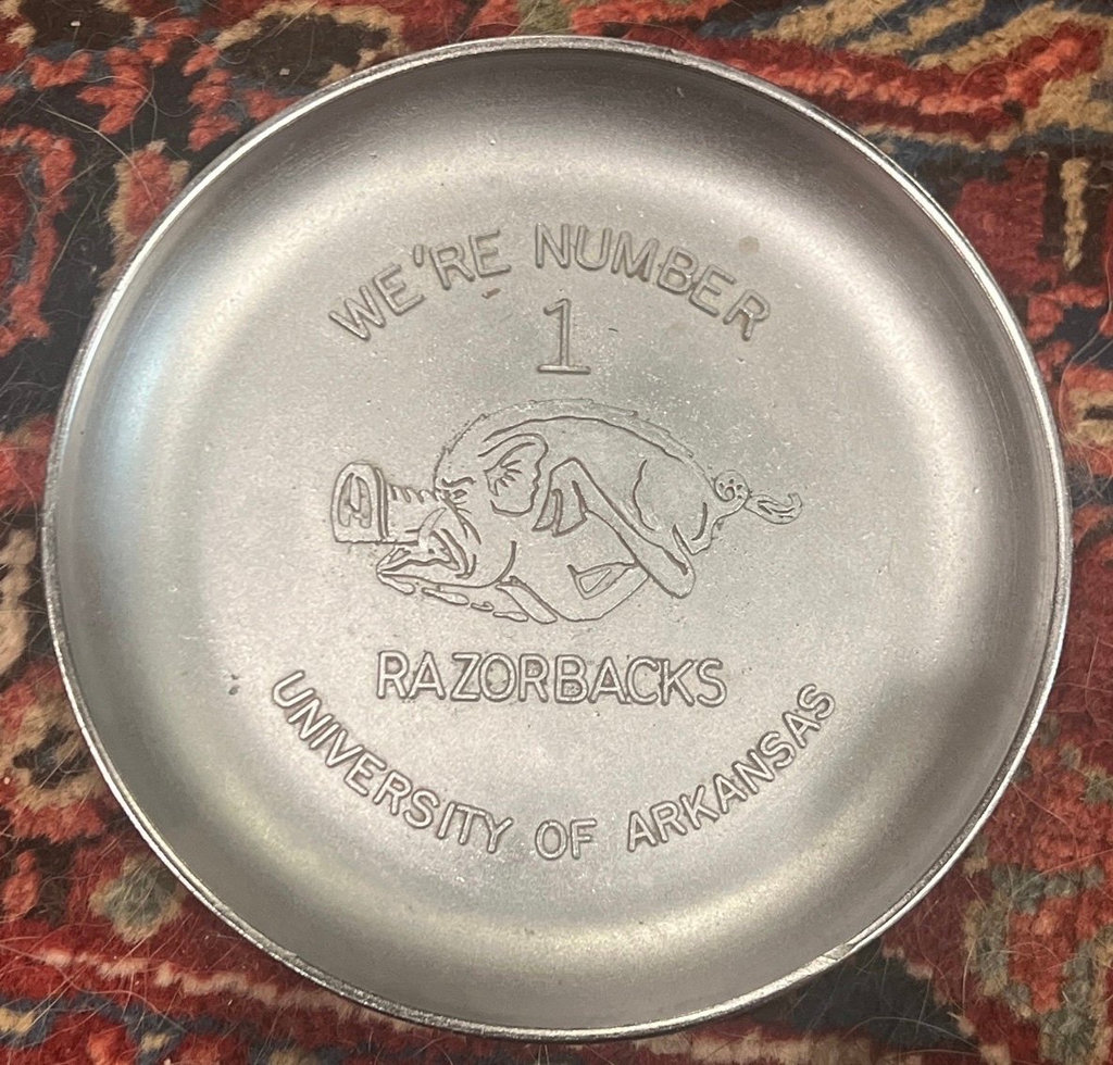 1964 Arkansas Football Championship Aluminum Dish Number One Ncaa - image 2 of 2