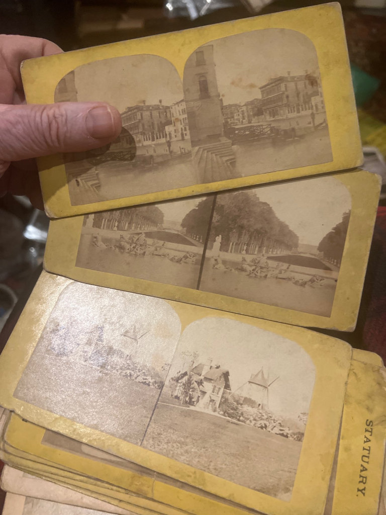 40+/- antique stereo view cards C.1900 or earlier landscapes humor - image 7 of 14