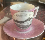 Pink Luster Germany Tea Cup & Plate Mt. Micheals Penzance - thumbnail 1 of 4