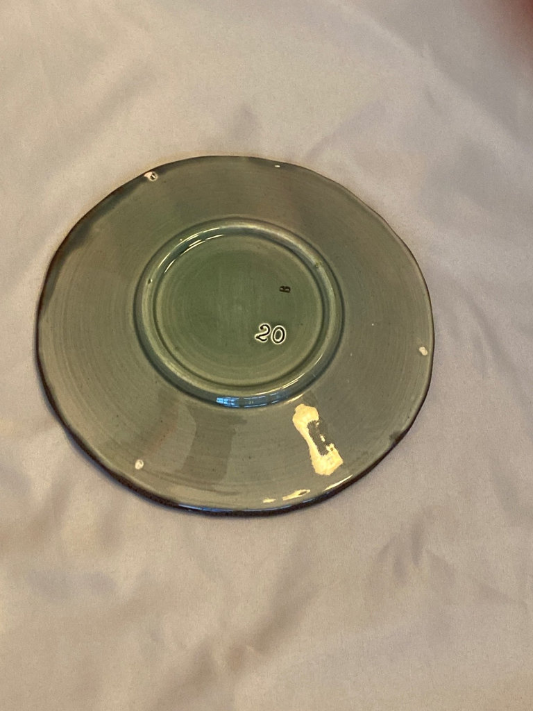 Pair Majolica Plates 1 Marked Faiancas Belo - image 4 of 9