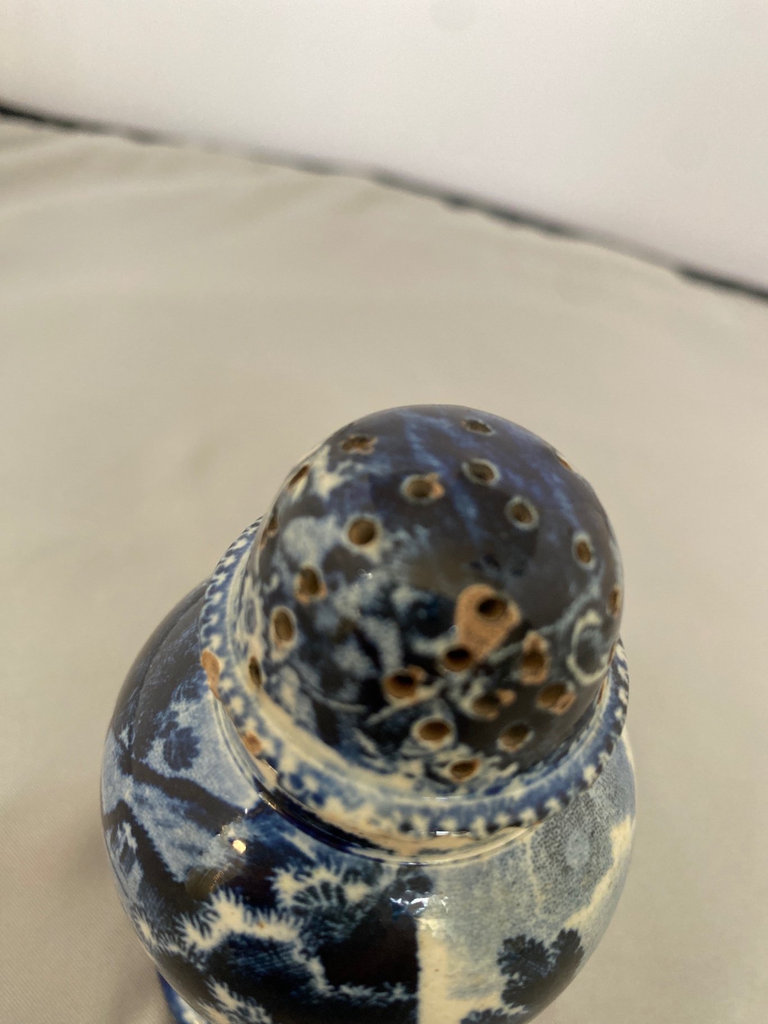 Staffordshire Blue and White Ginger Jar Salt Shaker  - image 6 of 6
