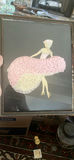 Art Deco Ribbon Art Of Dancing Girl Framed Antique - thumbnail 1 of 5