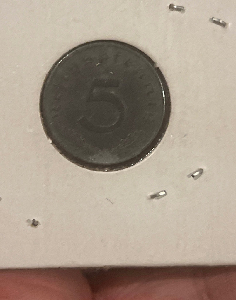 5 and 1 Pfenning German WWII coins Xf plus condition - image 4 of 6