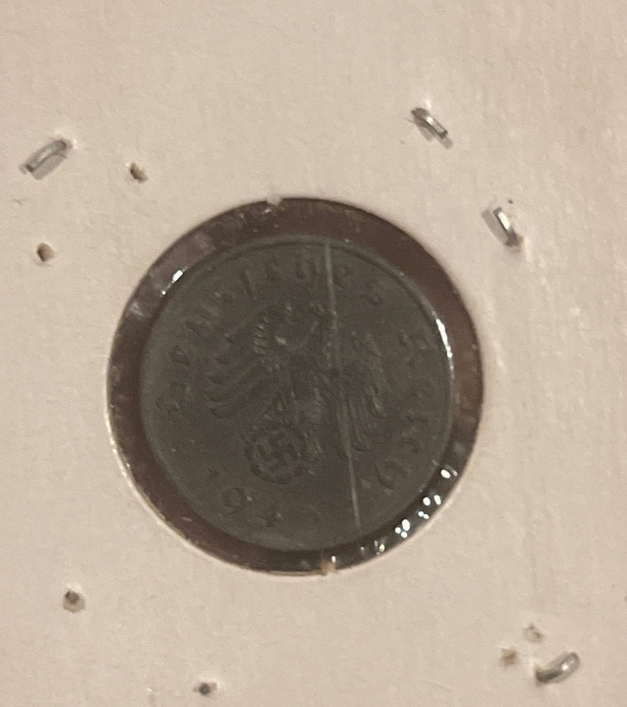 5 and 1 Pfenning German WWII coins Xf plus condition - image 6 of 6