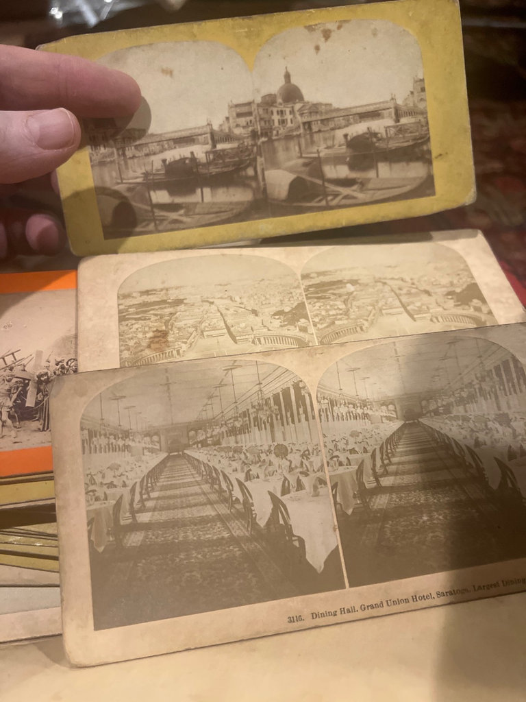 40+/- antique stereo view cards C.1900 or earlier landscapes humor - image 4 of 14