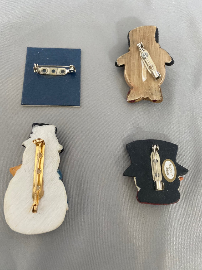 Assorted whimsical pins Glenda the Good Witch and Snowmen  - image 5 of 5