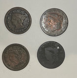 Lot of 4 mid-1900s large copper cents - thumbnail 2 of 2