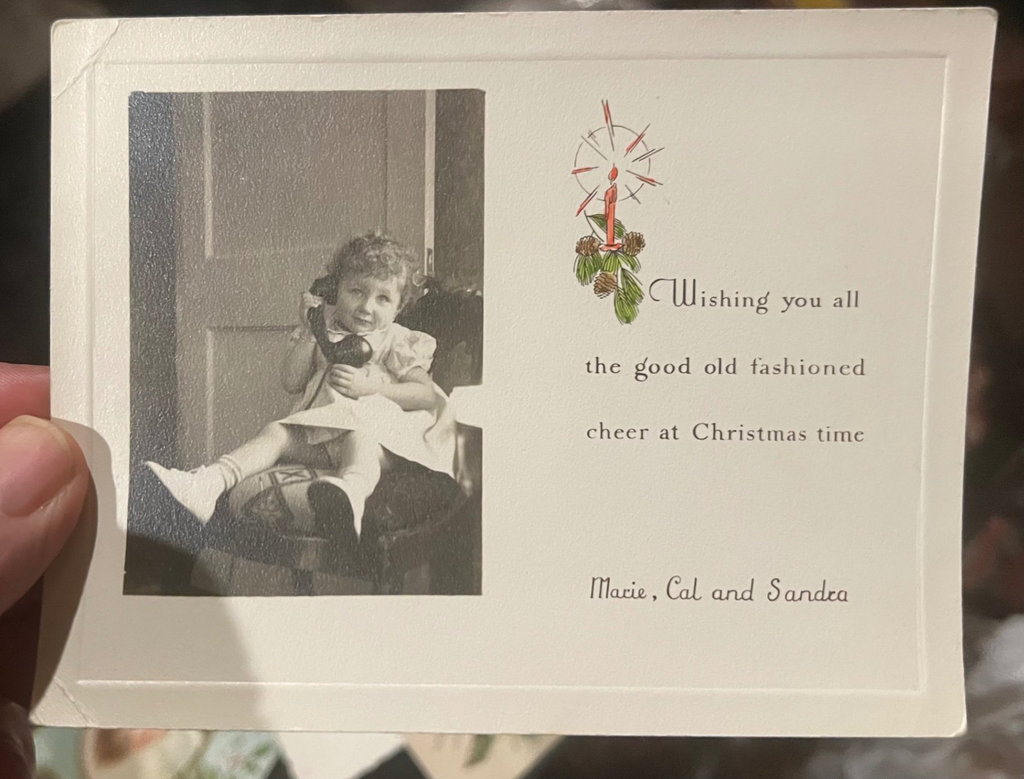 Lot 6 early 1900s Christmas cards cute children - image 8 of 8
