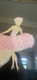 Art Deco Ribbon Art Of Dancing Girl Framed Antique - thumbnail 2 of 5