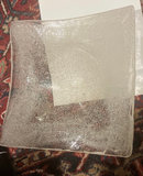 Blown Leaded Frosted Art Glass Square Bowl - thumbnail 6 of 7