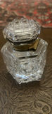 Leaded Crystal Ink Well 19th Cut Glass and Gold Gilt - thumbnail 2 of 10