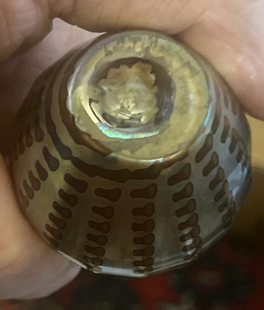 Aurene Glass Short Vase Marked Tiffany - image 5 of 6