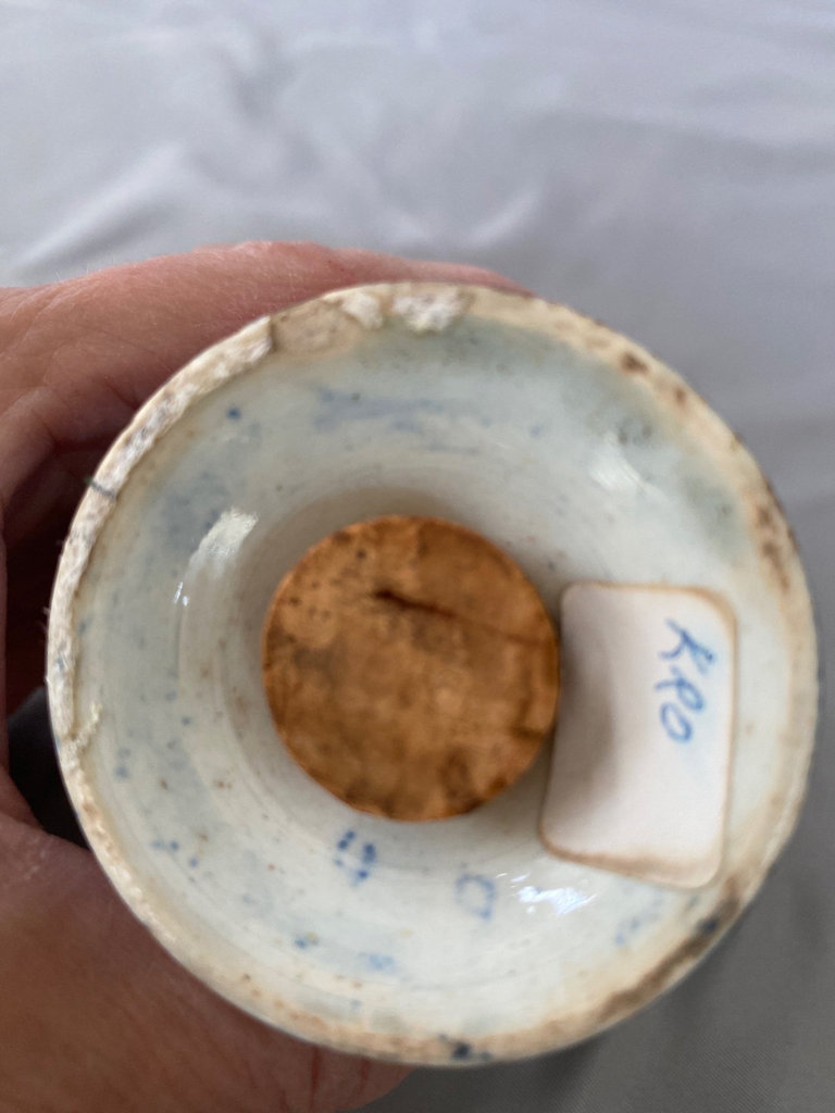 Staffordshire Blue and White Ginger Jar Salt Shaker  - image 2 of 6