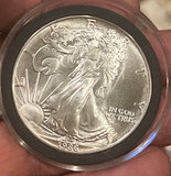 1986 Walking Liberty US Silver Dollar Brilliant Uncirculated - thumbnail 2 of 2