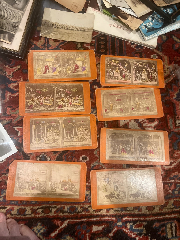 8 Antique Union View Satan Stereo Cards - image 1 of 4