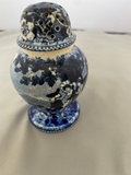 Staffordshire Blue and White Ginger Jar Salt Shaker  - thumbnail 1 of 6