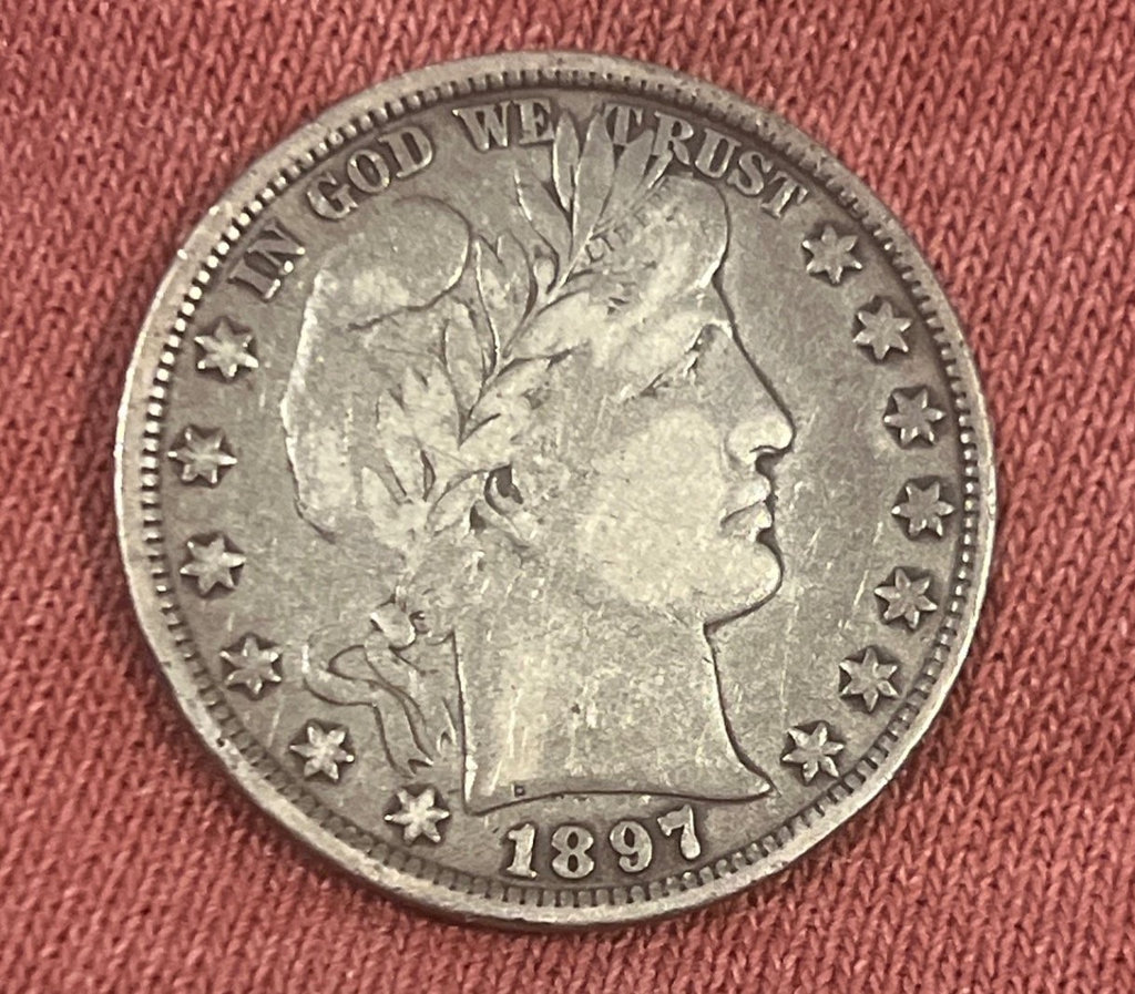 1897 US Barber Silver Half Dollar Full Liberty  - image 1 of 2