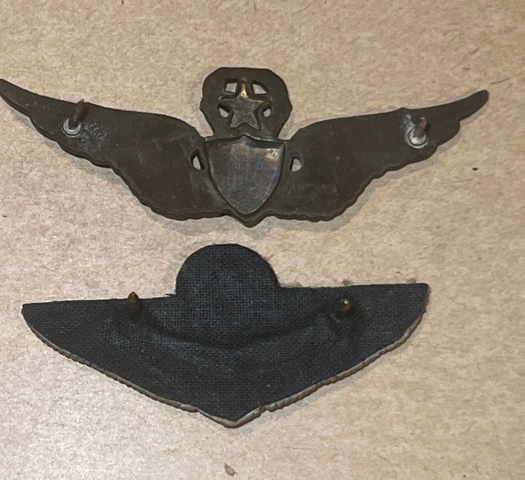 US Military Pilots Wings Antaya Vietnam 3” & Silver Buillon - image 4 of 5