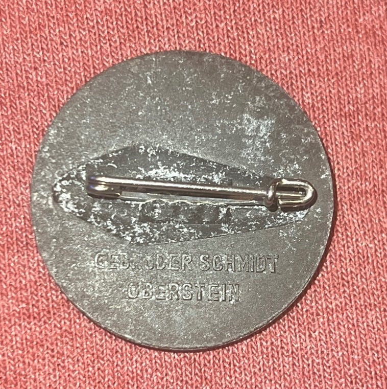 Germany WWII Tinny May Day 1937 Jacket Lapel Pin - image 2 of 2
